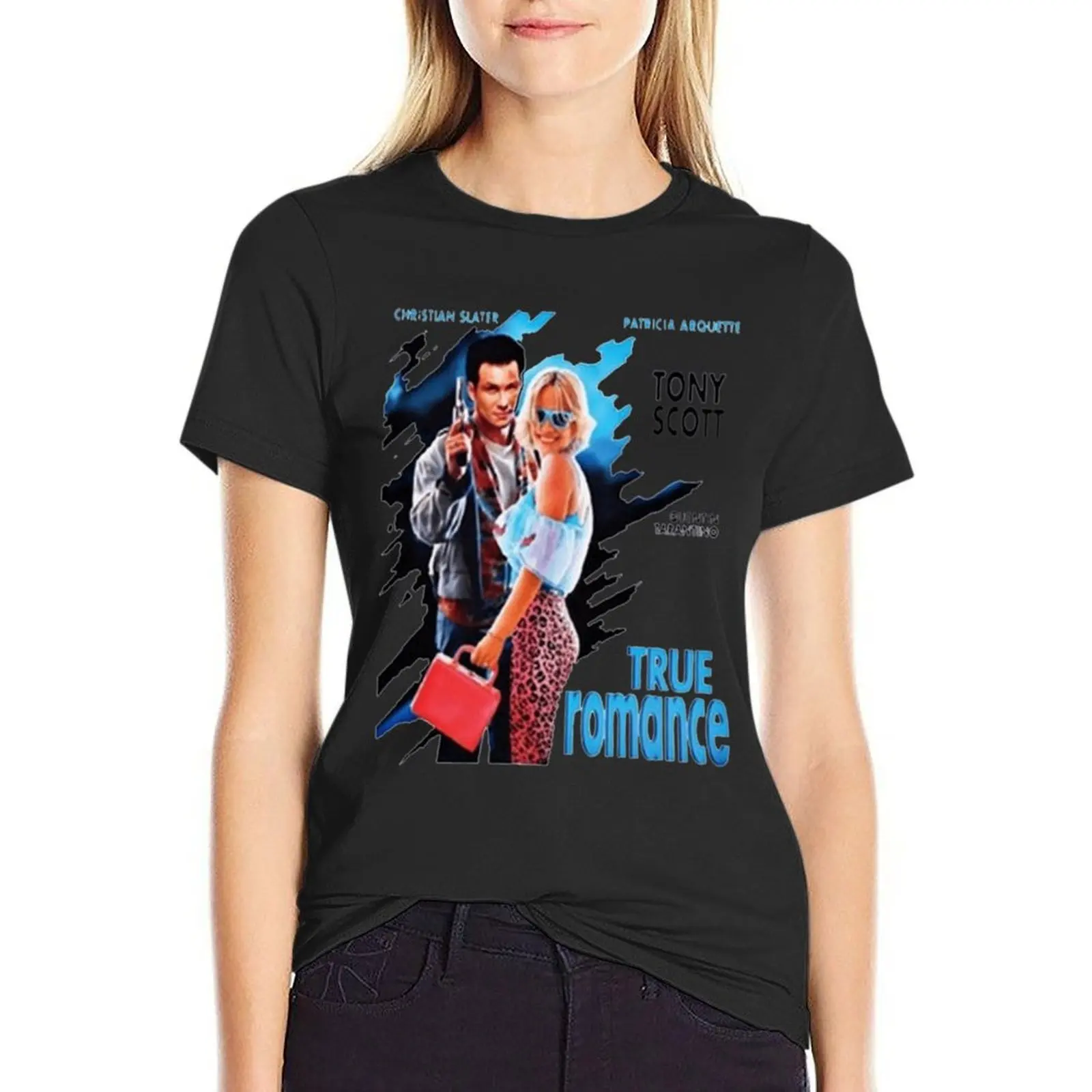 

True Romance Tony T-Shirt funny cute tops tees spring clothes Women 2025
