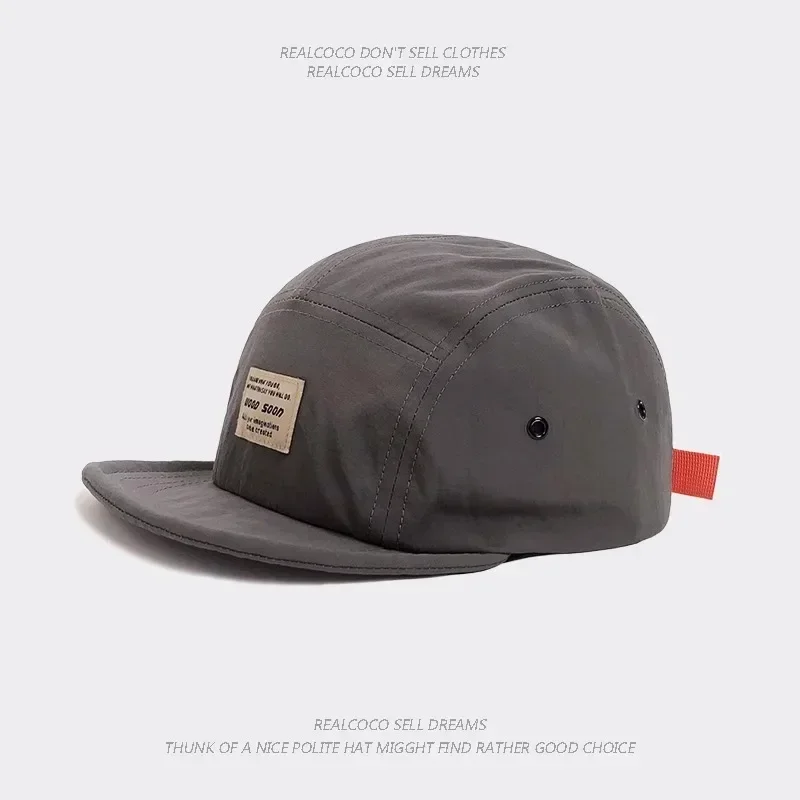 Japanische, schnell trocknende, atmungsaktive Baseballkappe mit kurzer Krempe für Männer und Frauen, Gesicht, klein, faltbar, weiches Oberteil, Hip-Hop-Kappe für Damen, weiche Krempe – Detail 6