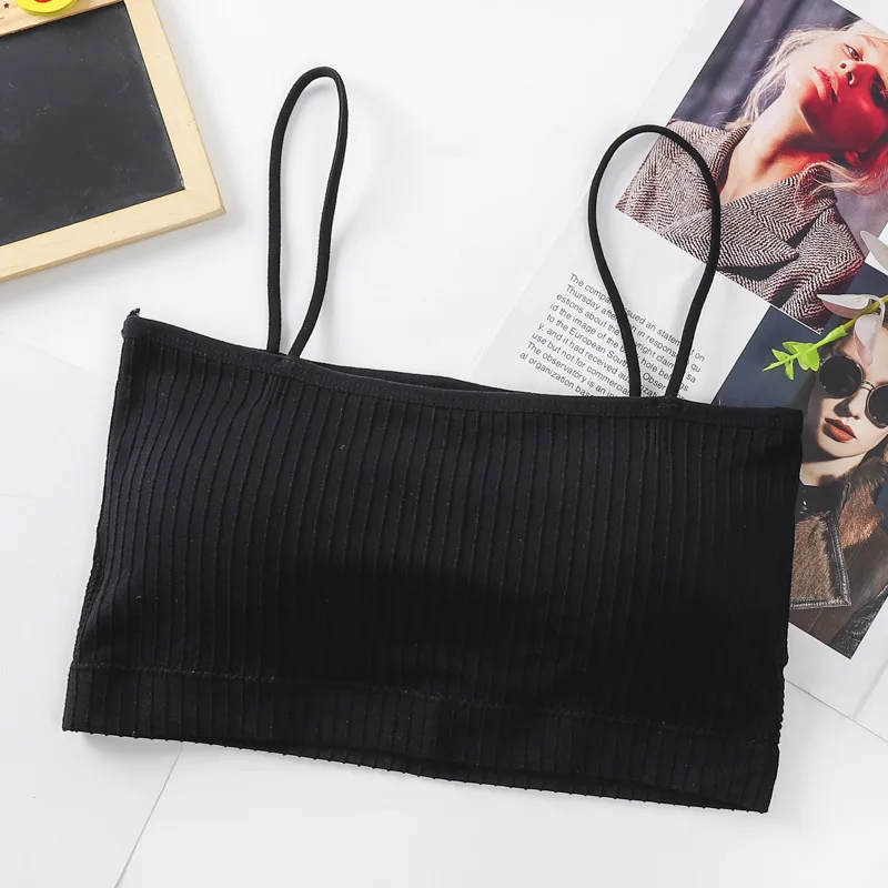 Roupa íntima sexy de verão com suspensórios, adequada para meninas e estudantes usarem dentro e fora como roupa íntima e tops tubulares