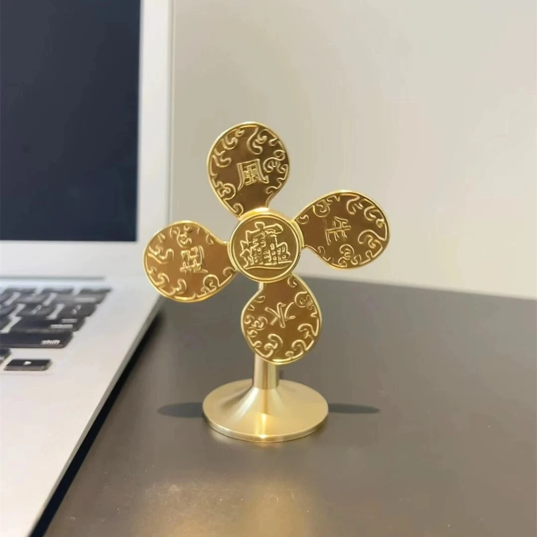 Small Windmill Modern Simplicity Household Creative Brass Rotation Windmill Decorative Workstations Desktop Decorative Crafts
