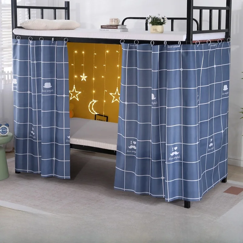 New 2025 Dormitory Light Blocking Bed Curtain for Lower Bunk Bed Student Dormitory Bedroom Divider Cloth Universal Single Door
