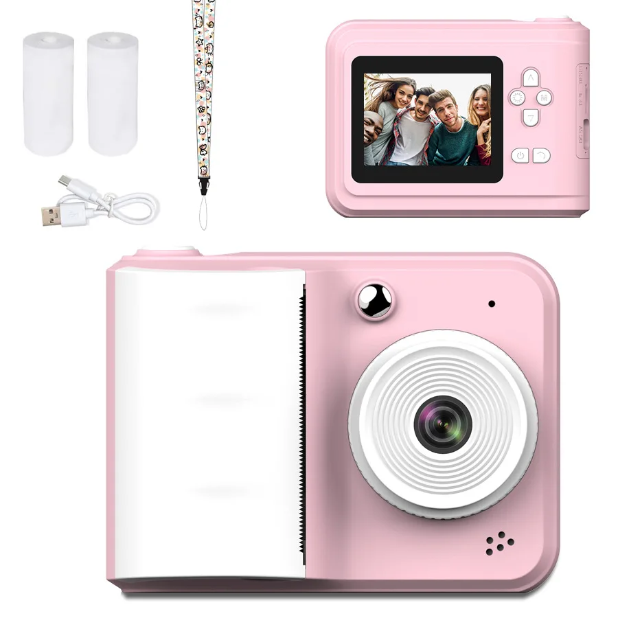 Fotocamera digitale ad alta definizione per bambini con stampa istantanea, fotocamera per bambini ad alto pixel, fotocamera giocattolo, fotocamera giocattolo per bambini,