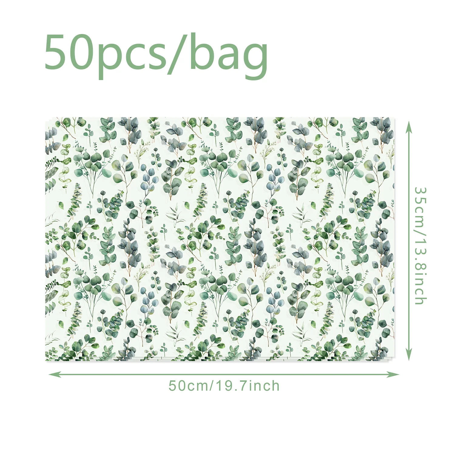20/50 stücke Eukalyptus Blätter Seidenpapier Schnee Birne Papier Geschenkverpackung Verpackung Papier Geburtstag Hochzeit Party Dekoration Lieferungen – Detail 3