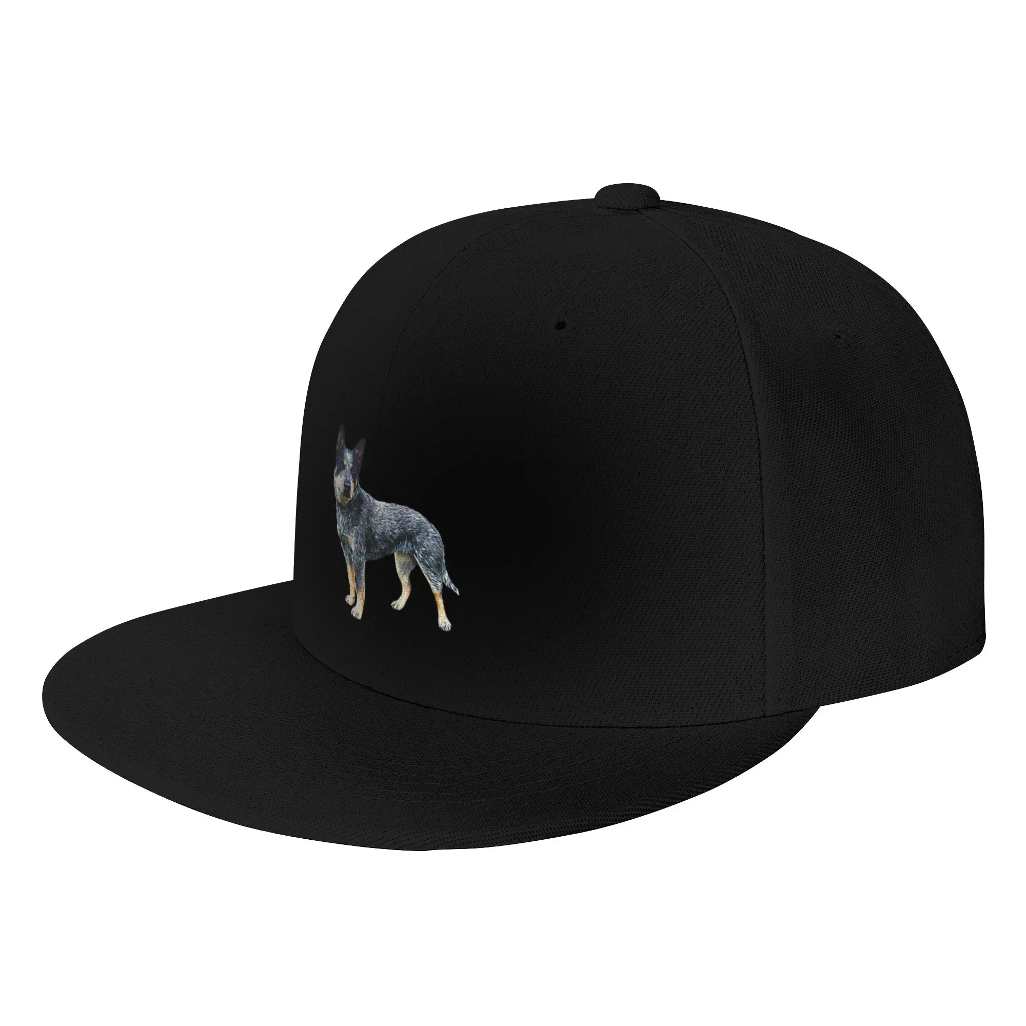 Fashion Blue Heeler Australian Cattle Dog Flat Brim Sun Hat  Prevents Head Tightness Caps For Men