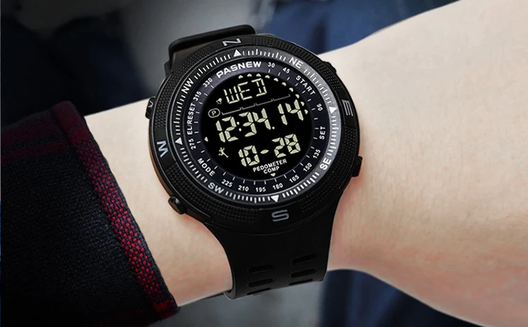 Sport waterdicht Elektronische Watch, Outdoor Fitness Smart Horloge met hoogtemeter kompas Temperature Detection Barometer voor de sportschool of Outdoor Sport waterdicht Elektronische Watch, Outdoor Fitness Smart Horloge met hoogtemeter kompas Temperature Detection Barometer voor de sportschool of Outdoor