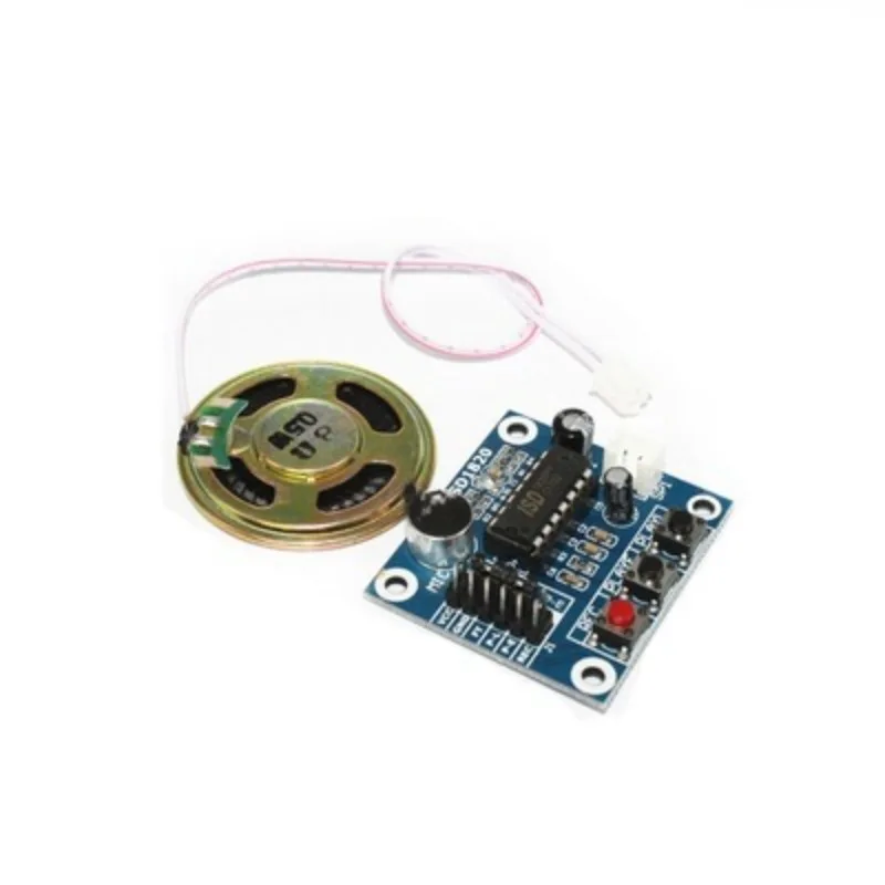 10pcs ISD1820 Recording Voice Module Voice Module Recording and Playback Module Board with Microphone Free 0.5W Speaker