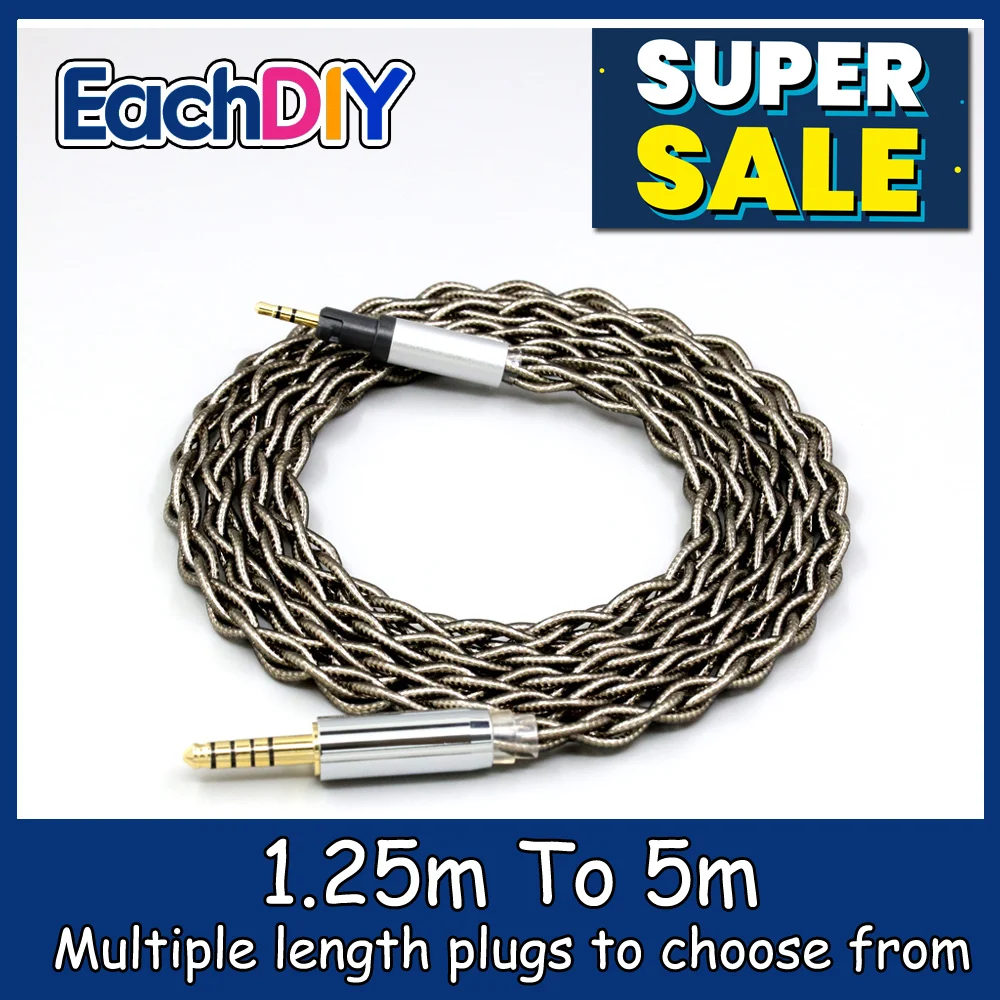 99% Pure Silver Palladium + Graphene Gold Earphone Shield Cable For Austrian Audio Hi-X15 Hi-X65 Hi-X50 X55 Headphones LN008449