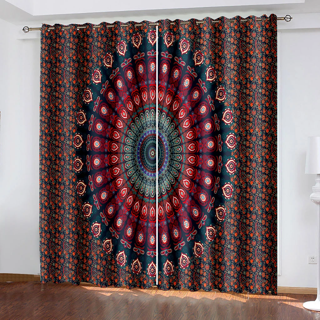 

Bedroom Living Room Psychedelic Graphics Shading Curtains Regular Patterns for Boys and Girls Gifts Polyester Curtains