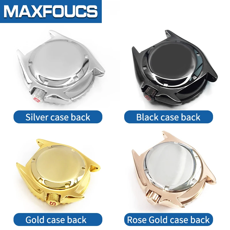 Stainless Steel Watch Case Shiny for SKX007 Sapphire Glass Double dome Bezel Insert Watch Parts