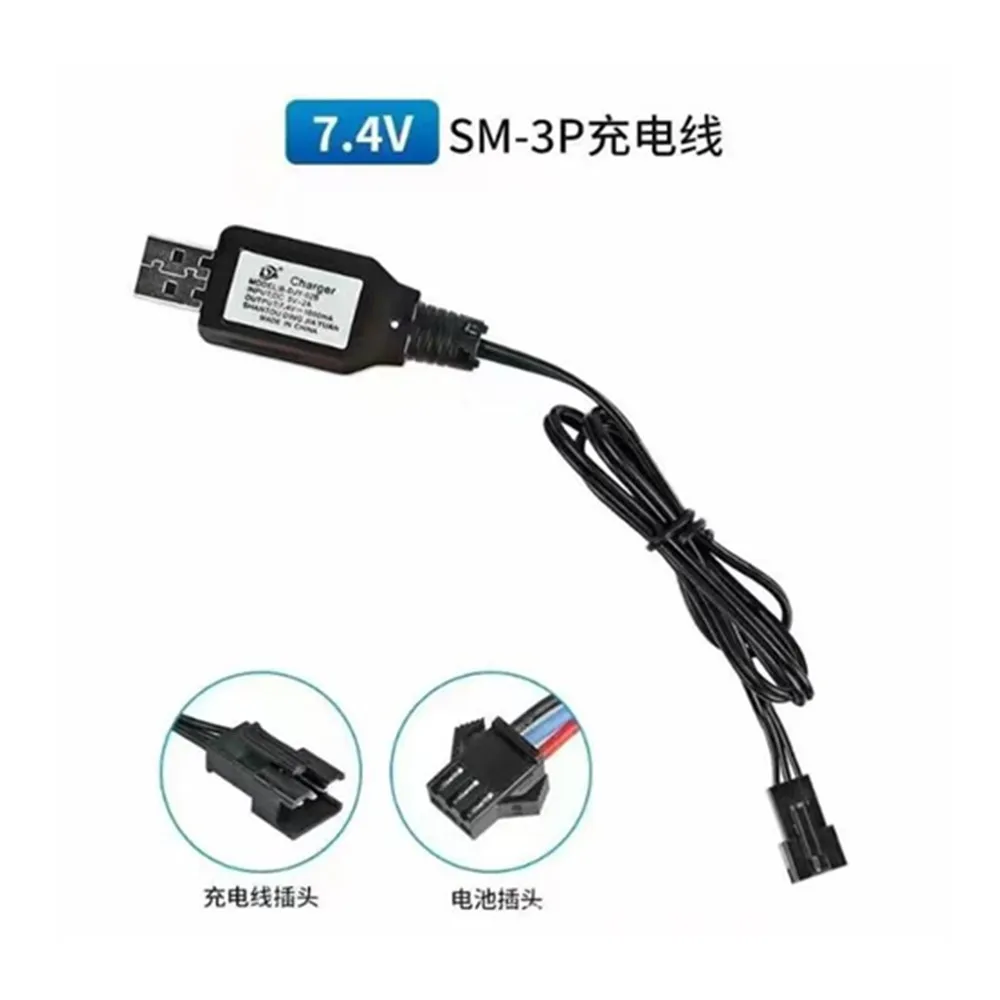 MN82 RC akumulator samochodowy 7.4V 3000mAh kabel USB MN-82 akumulator zapasowy LC79 akcesoria akumulator SM-3p wtyczka