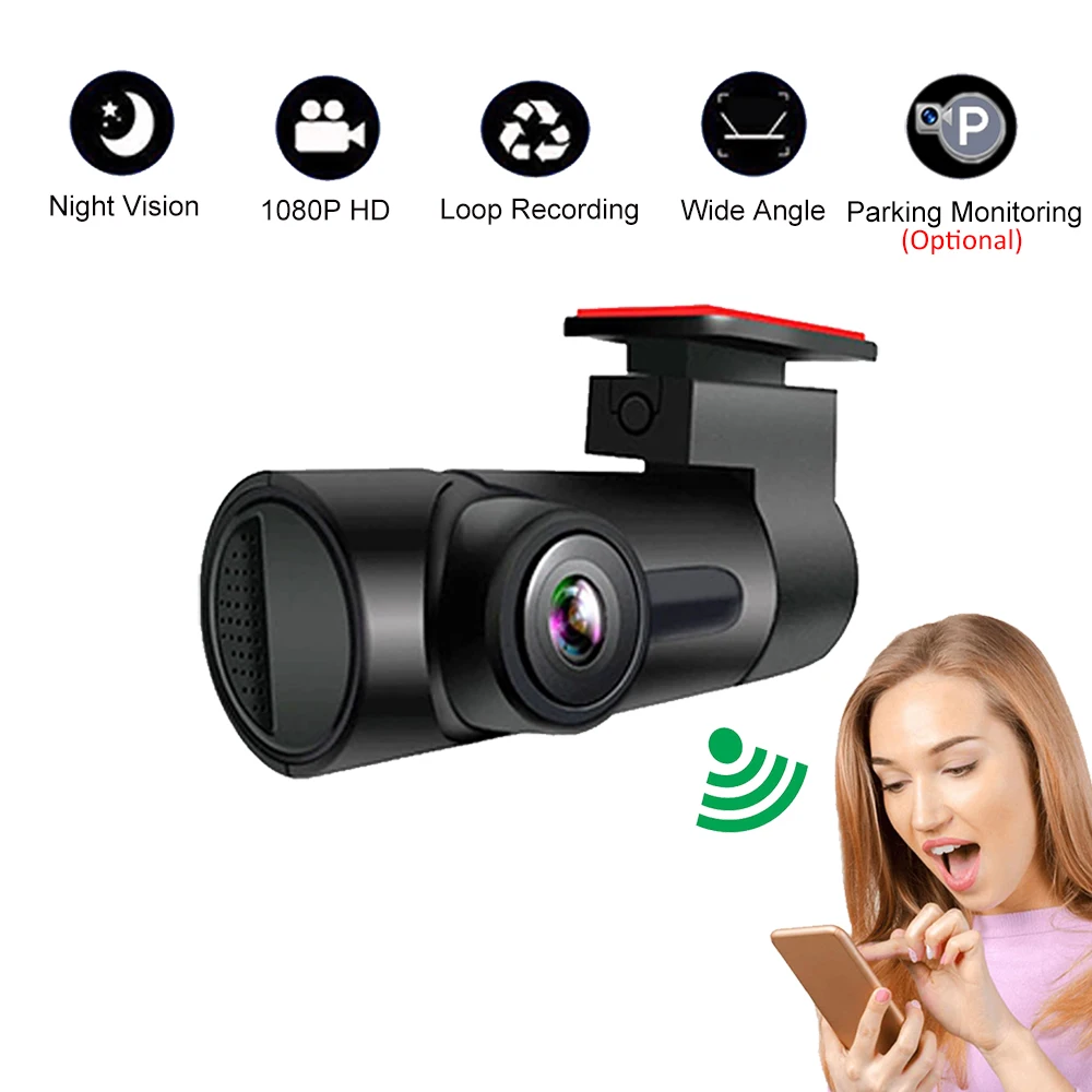 Dashcam Auto Dash Car Camera DVR Video Recorder Dash Cam HD Black Box With WiFi Camcorder Parking Surveillance Voice Recording