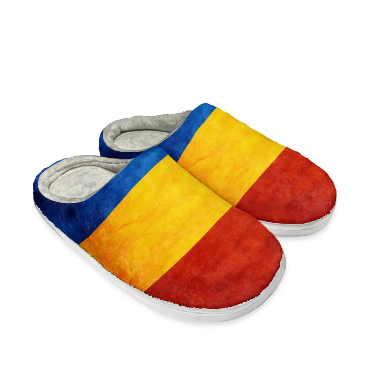 Winter Female Shoes Colombia Flag Cotton Slippers Women Household Indoor Warm Footwear Non-Slip Platform Slippers