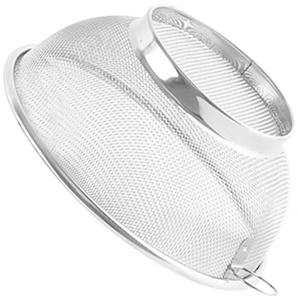 

Mesh Strainer Stainless Steel Rice Basket Strainers Fine Dense Hole Cleaner Metal Drainer for Cooking