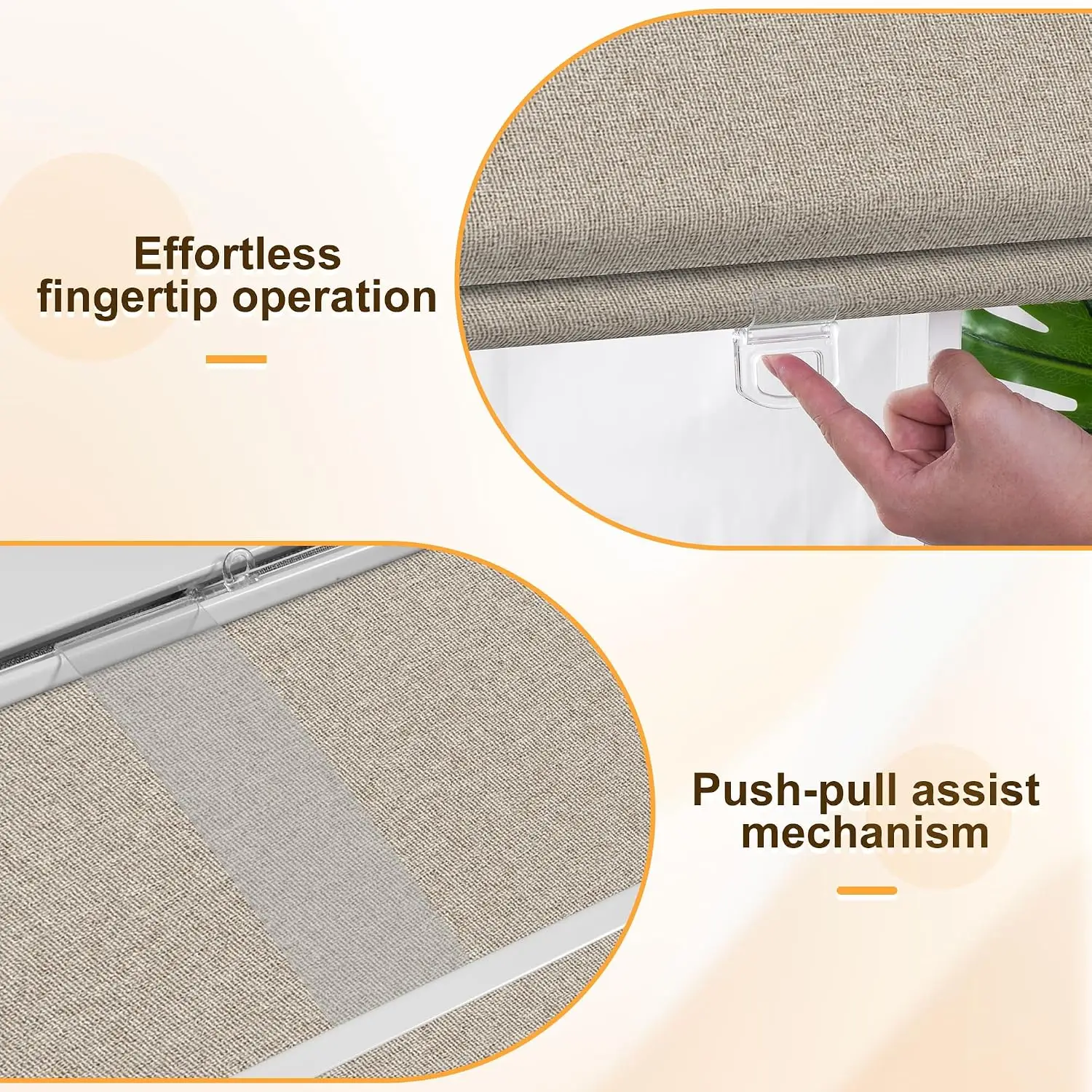 Spring Lift Cordless Roman Blinds Manual Pull Roman Shades Custom Size Elegant Soft Pleat Fabric Window Shades For Home Interior