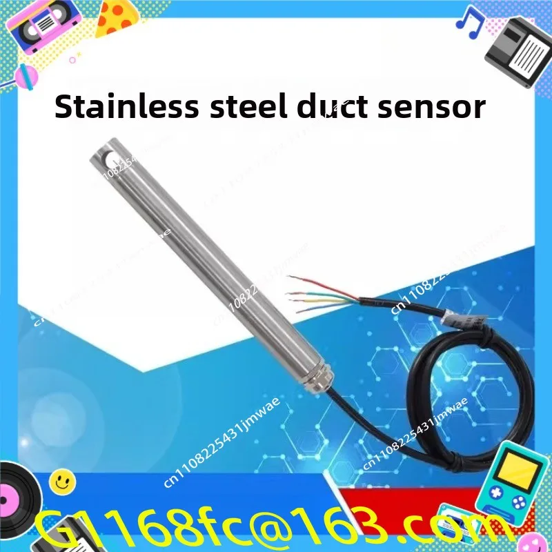 SM3789 Hot Air Pipeline Wind Speed Transmitter RS485 Stainless Steel Wind Sensor