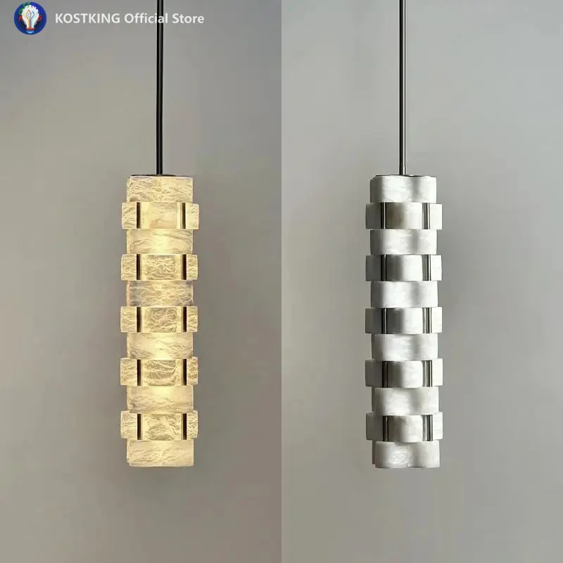 

Современный минималистичный и роскошный подвесной светильник из натурального испанского мрамора для изголовья спальни, минималистичный настольный светильник для столовой, бара