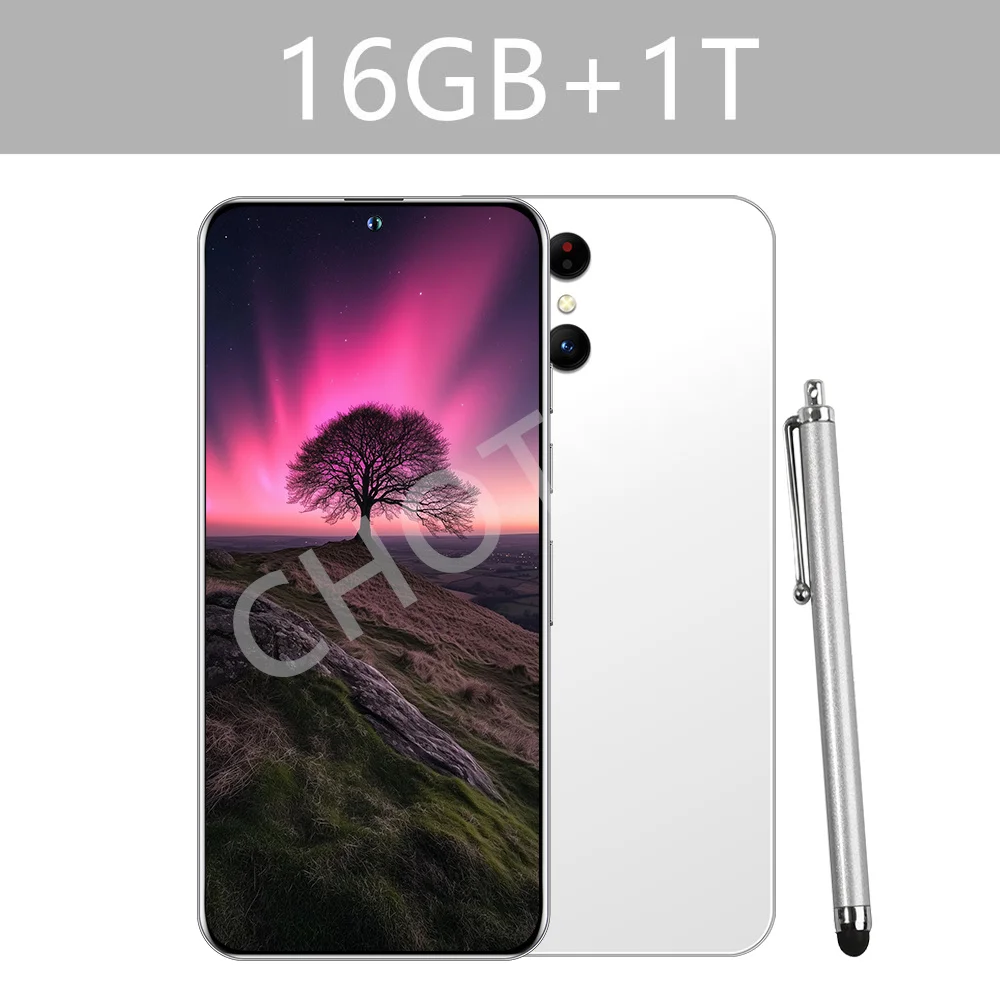 Nieuwe Mobiele Telefoons S + 24 Ultra Originele 7.3HD Smartphone 4G 5G Dual Sim Mobiele Telefoon 7800 mAh Android 14 Global Versie Mobiele Telefoons