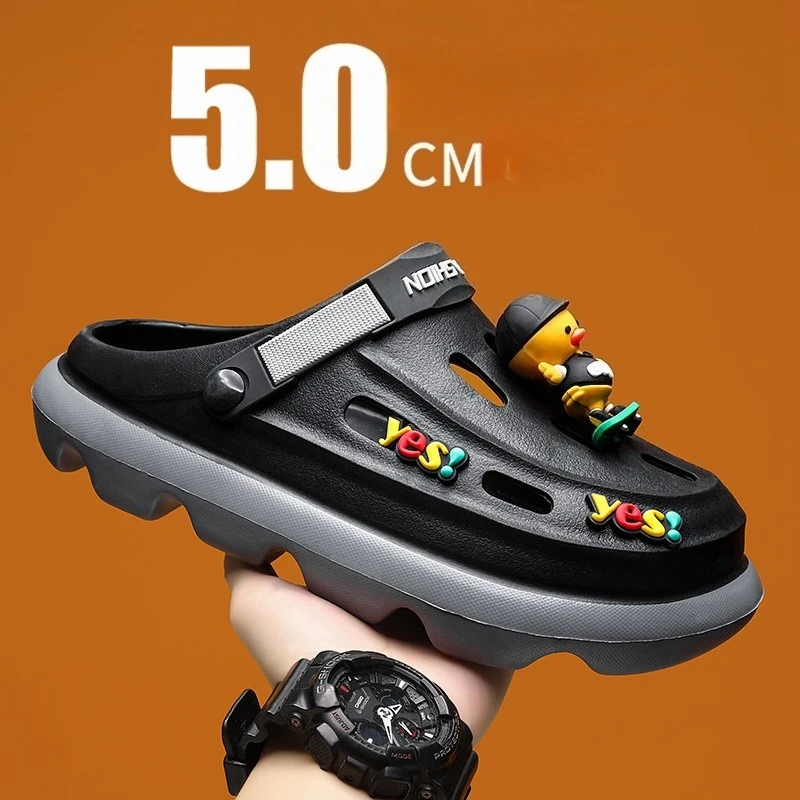 

Мужские пляжные сандалии из ЭВА, Нескользящие водонепроницаемые летние шлепанцы, офисная спортивная дорожная легкая удобная уличная повседневная обувь