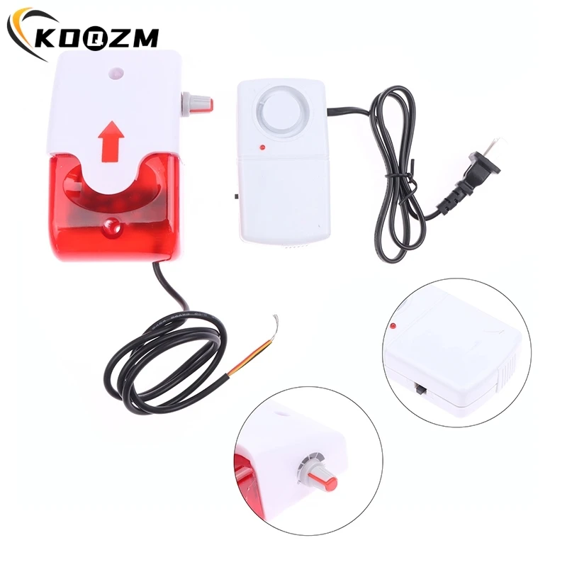 1PCS Automatic 220V/380V Power Failure Alarm White 110db LED Power Cut Failure Outage Automatic Alarm Waring Siren Indicator