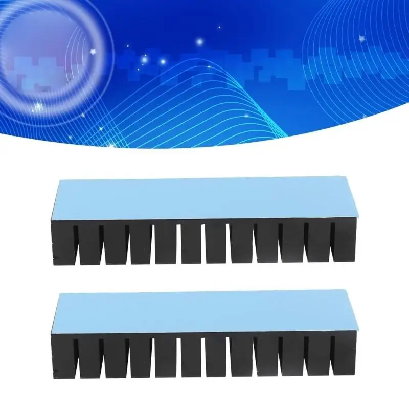 

Black Anodized Aluminum Heat Sink 120X40X20Mm For CPU And LED Applications D2RC