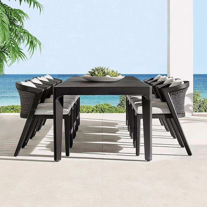 #Nordic Rattan Outdoor Chairs Balcony Leisure Beach Chair European Garden Furniture Home Patio Waterproof Sunscreen Camping Chai