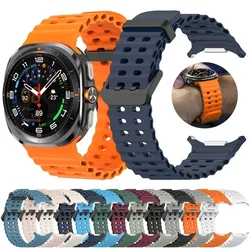 Marine Band For Samsung Galaxy Watch 7 ultra Strap 47mm Accessories Sport silicone Bracelet correa Galaxy Watch ultra Strap 47mm