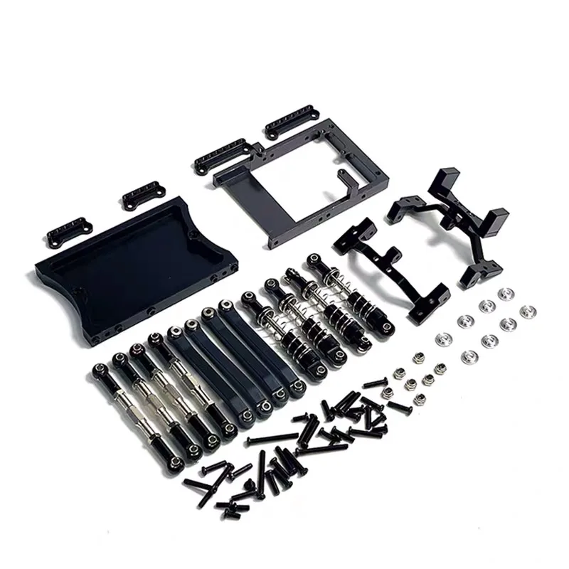 Haste de ligação de chassi de metal, kit de feixe de amortecedor de montagem servo para mn 1/12 d90 d91 d96 mn98 mn99s rc, peças de atualização de carro