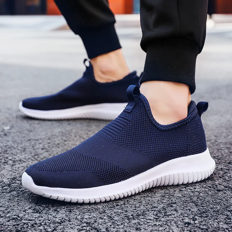 Spring Men Shoes Slip on Casual Shoes Lightweight Comfortable Breathable Couple Walking Sneakers Feminino Zapatos Hombre 48 Male