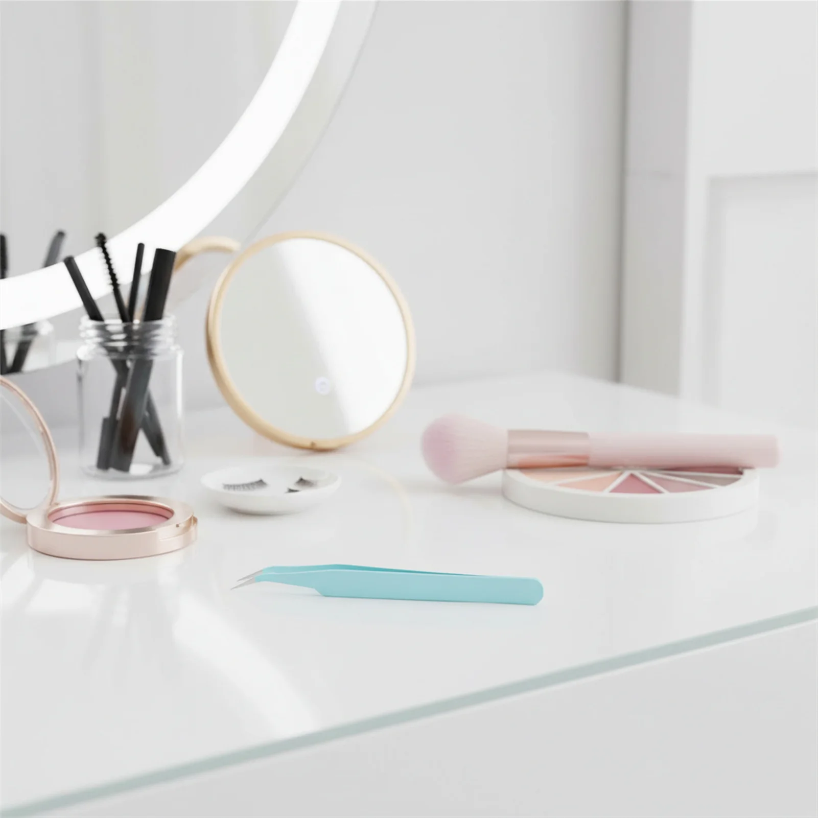 Pinça de cílios de precisão, aço inoxidável, extensões de cílios postiços, ferramentas profissionais para salão de beleza, maquiagem diy, uso doméstico