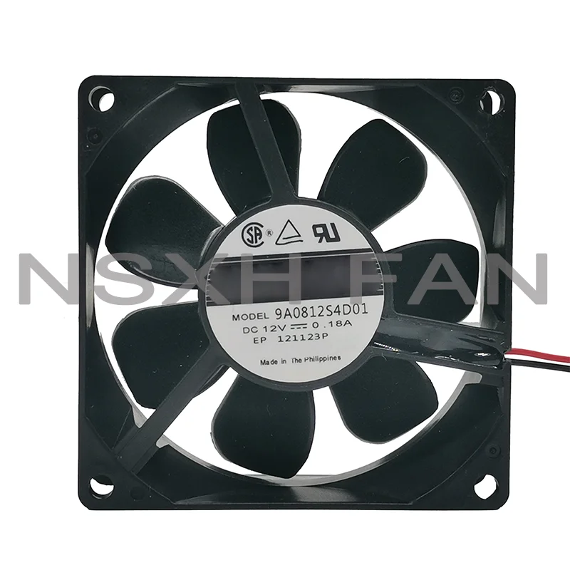 New 8025 9A0812S4D01 12V 0.18a 3-Wire Double Ball Chassis Silent Cooling Fan