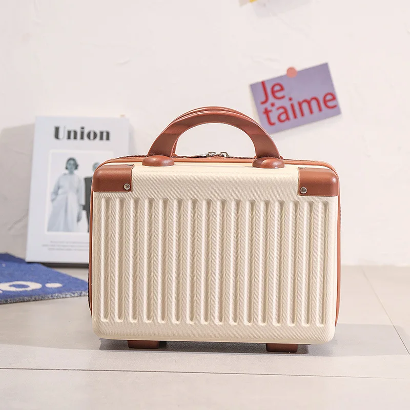 14-calowa ręczna walizka kosmetyczna mała kabina podróżna Mini bagażnik walizka torby kosmetyczne bagaż dla kobiet