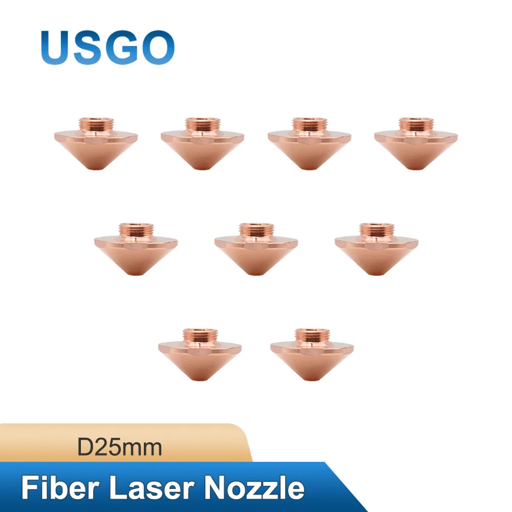 USGO Fiber Laser Nozzle 25mm Diameter Single Double Layer 0.8mm-6.0mm for Precitec Empower Cutting Head Replacement