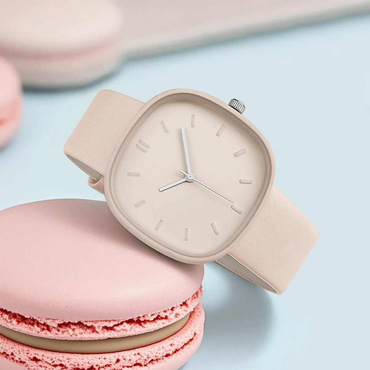 Fashionable Luxury Popular Minimalist PU Leather Quartz Women's Watch Bracelet Holiday Gift