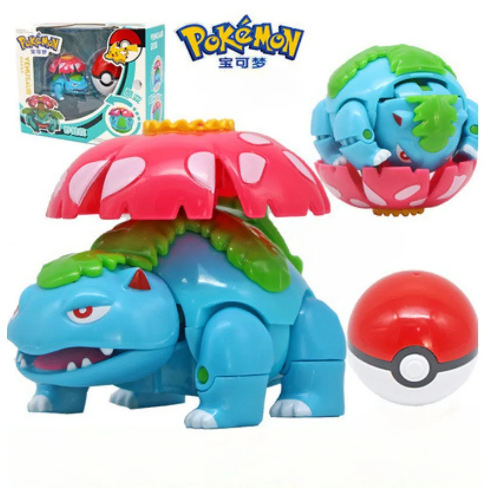 

Genuine Pokemon Gyarados Pikachu Venusaur Charizard Blastoise Mewtwo Toy Transformation Egg Elf Ball Doll Decoration Ornaments