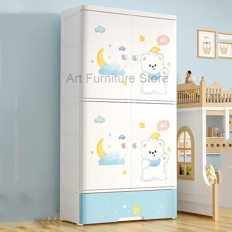 Bedroom Closet Wardrobe Storage Cabinet Plastic Cupboard Partitions Wardrobe Bedroom Baby Chest Guarda Roupa Home Furniture