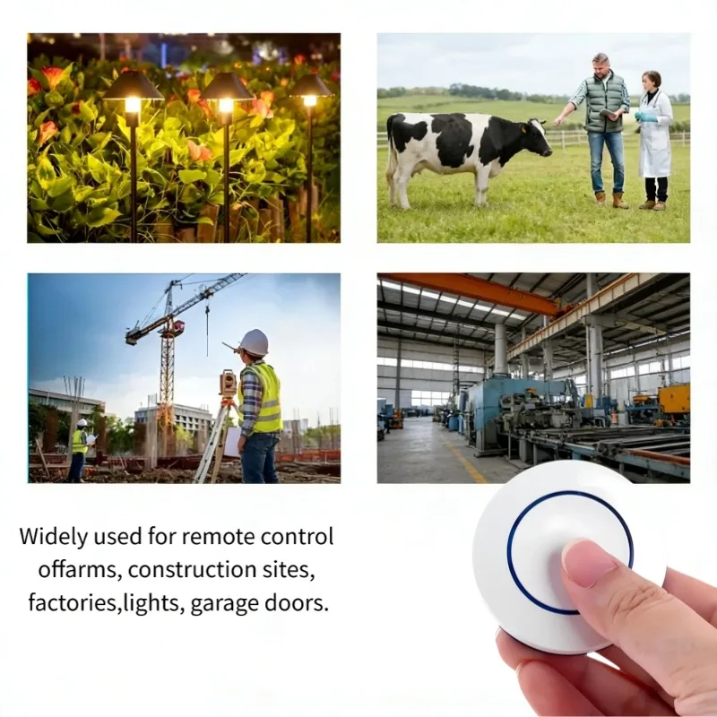 LED Light RF 433Mhz 1-Button Round  Wireless Remote Control Switch Feel Free To Paste EV1527 Mini Round Button Wall Panel Switch