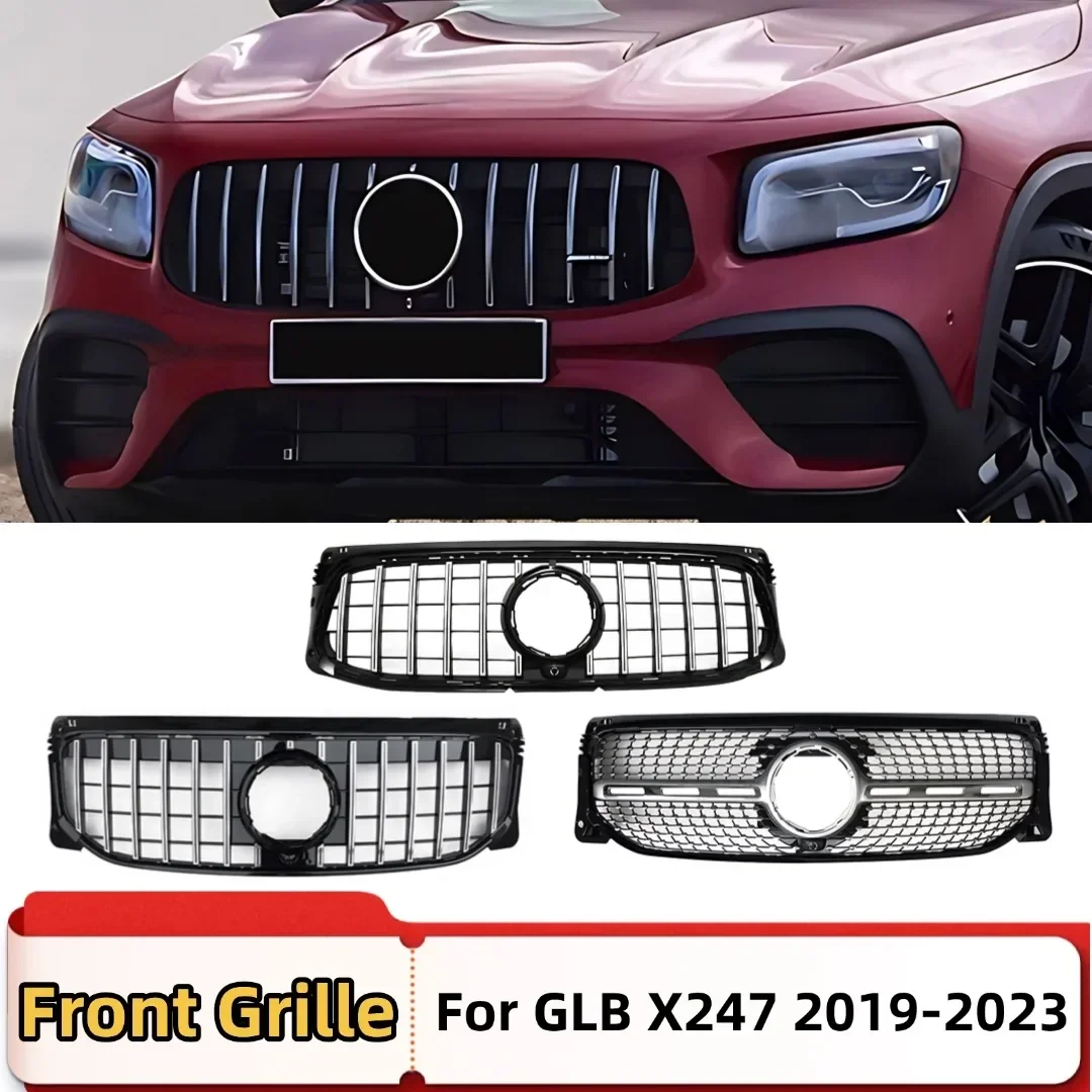 Front Bumper Inlet Grille Grill Tuning Accessories For Mercedes Benz GLB X247 W247 2019-2023 220 250 AMG Line GT Diamond Style