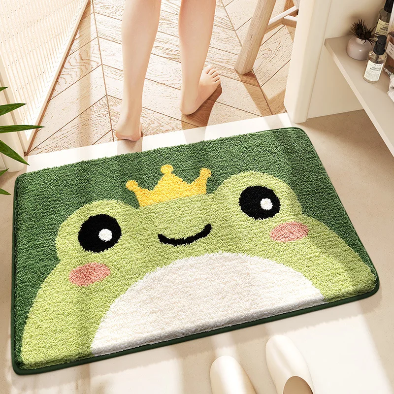 40*60cm Badmat Leuke Roze Cartoon Kikker Badkamer Tapijt Bad Entree Waterdichte antislip Voetmatten Wc douchekleed
