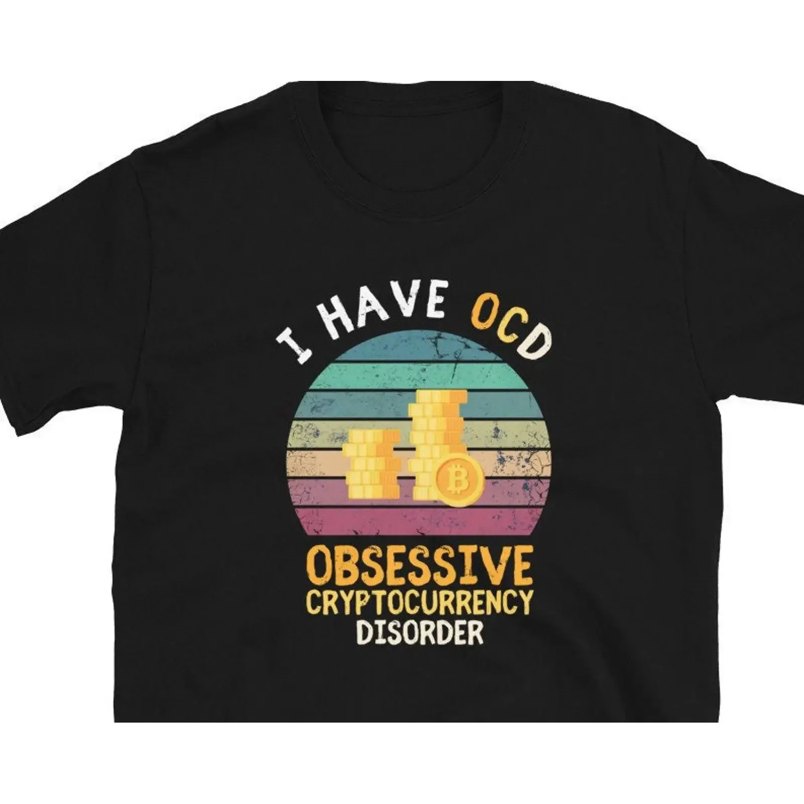 I Have OCD Obsessive Cryptocurrency Disorder Funny Bitcoin Crypto Vintage Retro T Shirt vintage Washed Comfortable streetwear