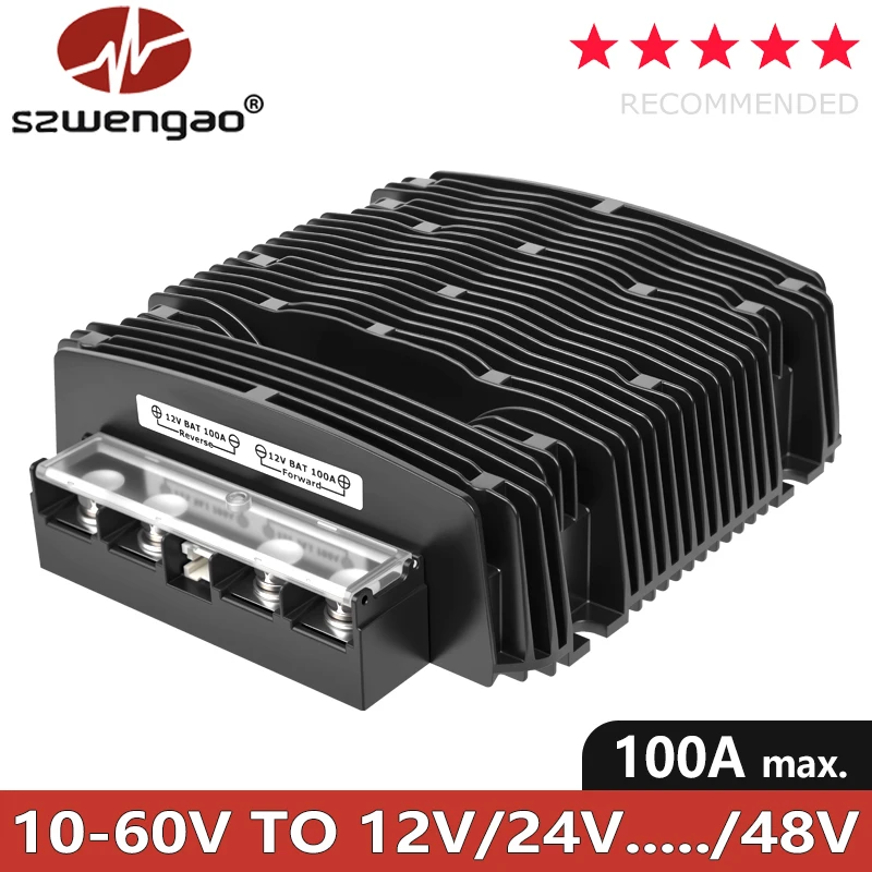 Wide Input 10-60VDC Boost Buck Converter 12V 24V 36V 48V 60V Max 100A 1500W Step Up Down Power Supply Voltage Stabilizer RS485