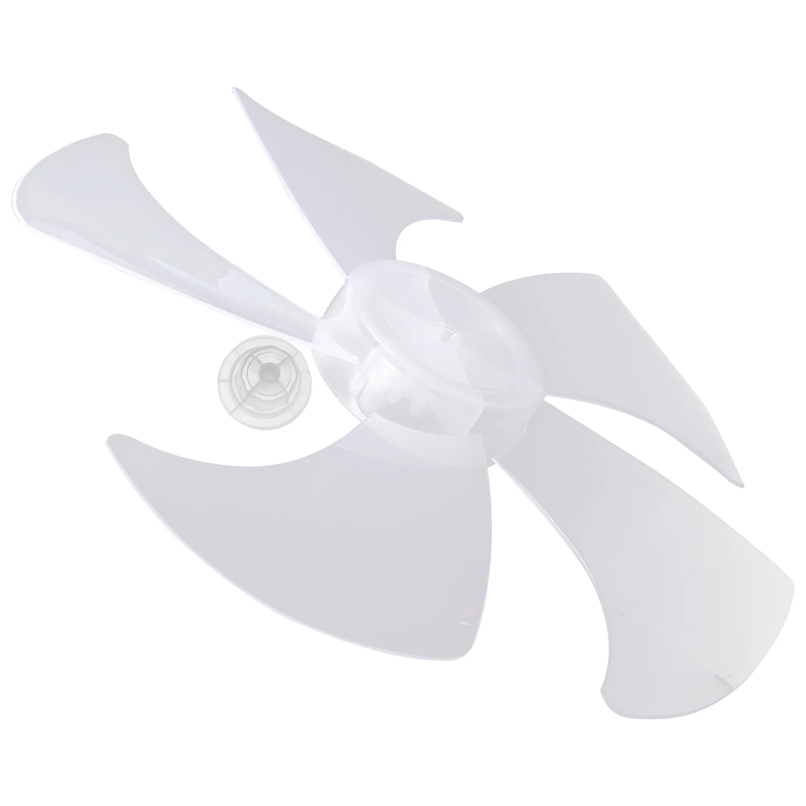 

14 Inch Thick Plastic Fan Blades for Standing Table Wall Fans Universal Replacement Accessories Electric 5 Blades White