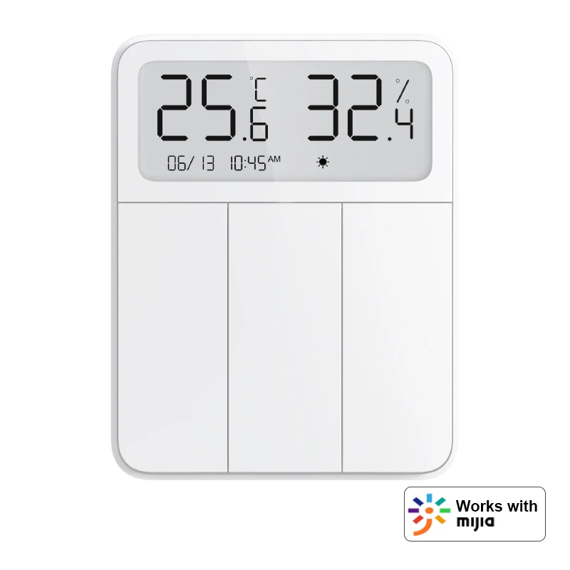Imagem -05 - Original Mijia Inteligente Interruptor de Parede Teclas com Display Tela Temperatura e Umidade Interruptor Controle Remoto sem Fio para mi Casa App