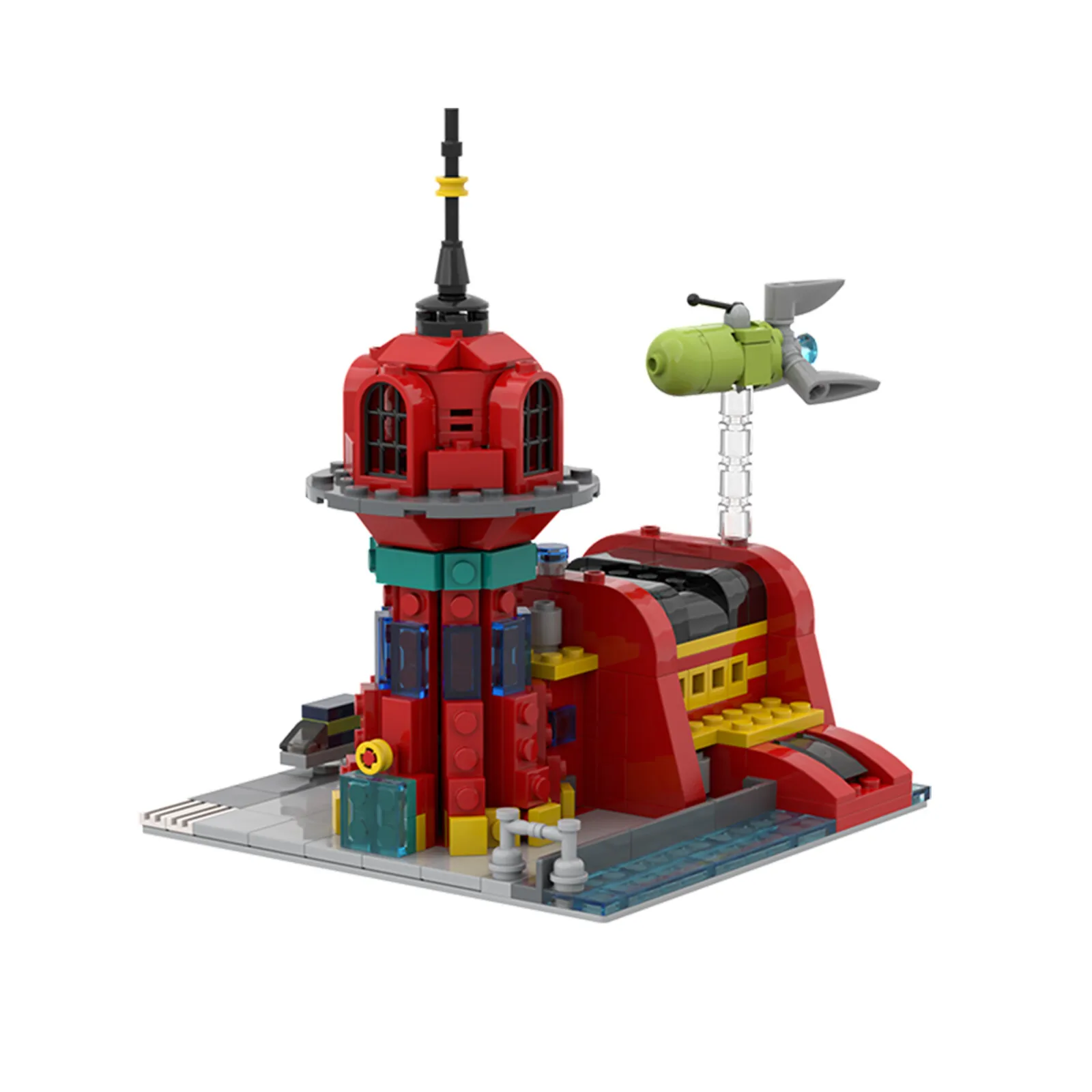 

Custom MOC: MOC-29365 Micro Planet Express with Ship and a Slurm Truck Model