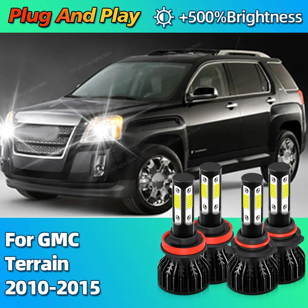 

2/4Pcs Turbo 30000Lm Car Headlight LED Bulbs CANBUS Lights HB3 H11 For GMC Terrain 2010 2011 2012 2013 2014 2015 6000K Lamp
