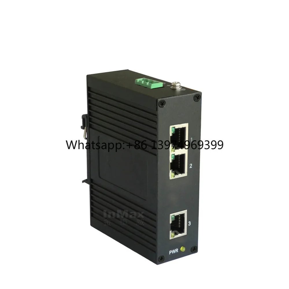 InMax Manufacturer Chip Price Full-duplex & Half-duplex 3 Port Din Rail 100M Industrial Switch
