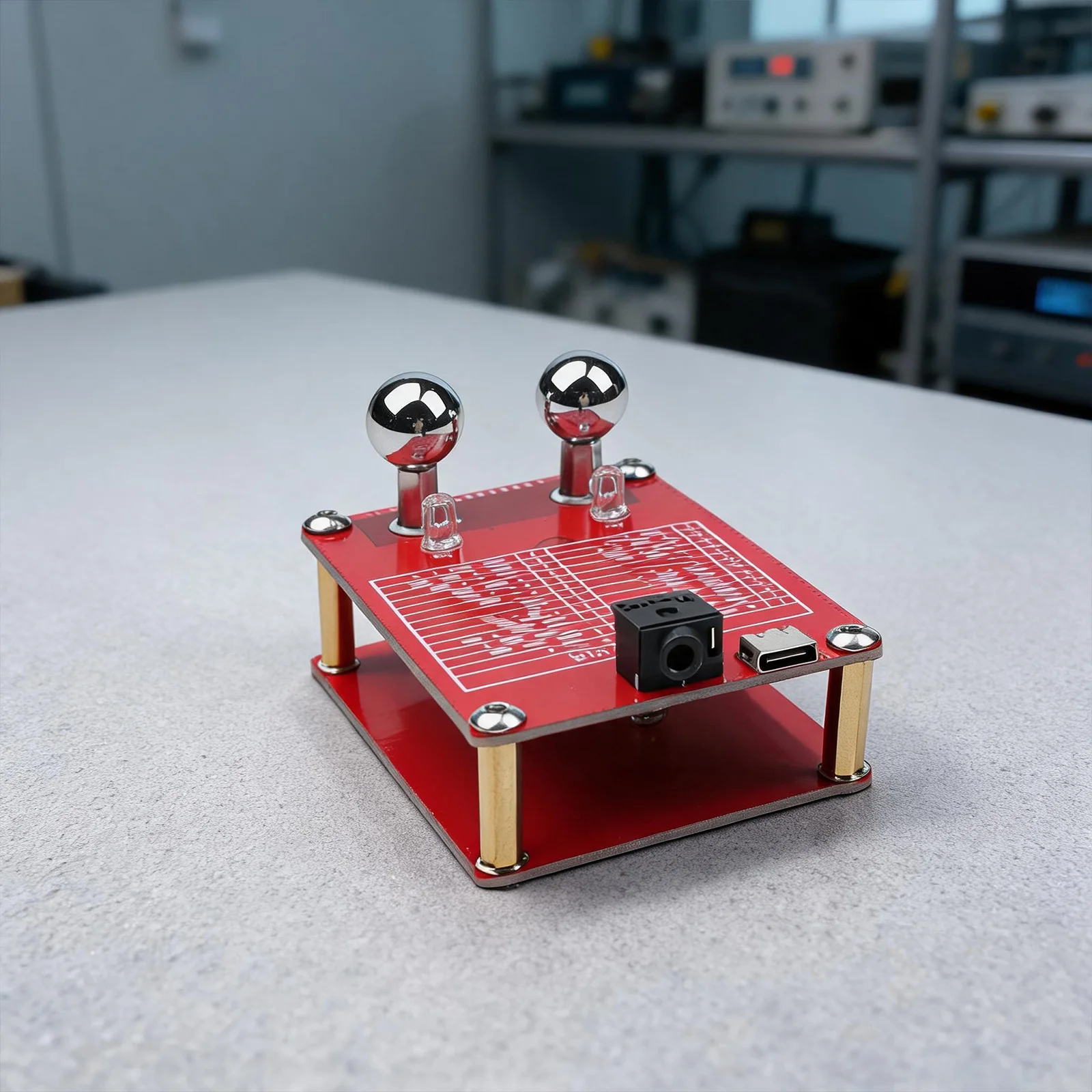 DC 5V 3.5mm For Touch Sensitive Automatic For Cw Key Telegraph For Code Stainless Steel Red Button For Ham Radio DIY For Morse