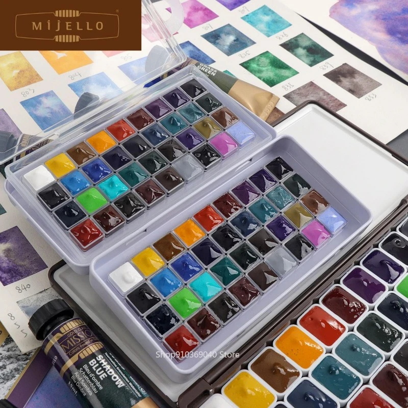 Korea MIJELLO Precipitated Layered Color Watercolor 0.5/1ml Master Watercolor Packaging Sketching Portable Painting Supplies