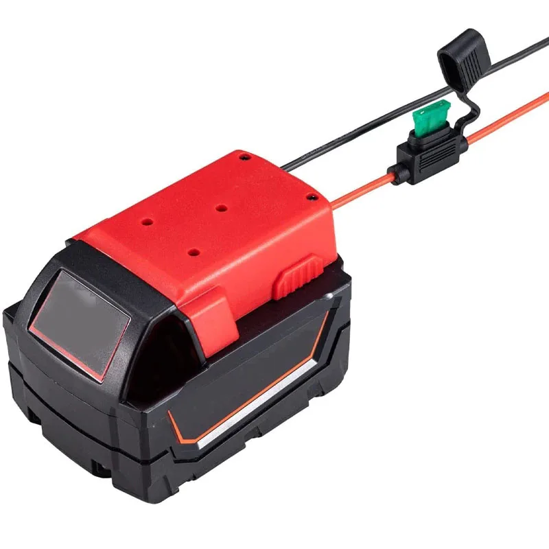 Power Wheels Adaptador com Fusível para Milwaukee 18V Bateria De Lítio, DIY Adaptador De Bateria, Conector para Caminhão RC Uso