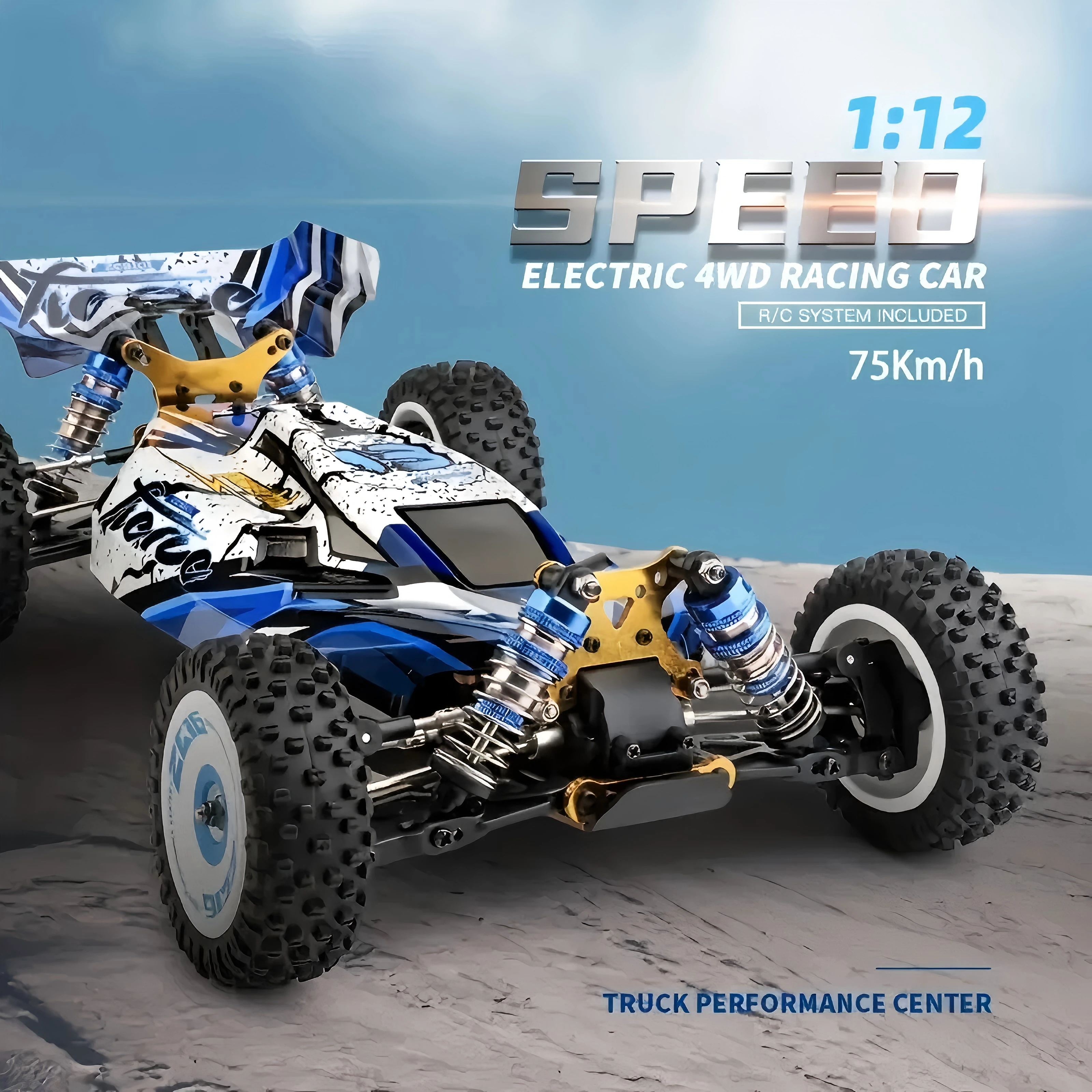 1/12 124017 Wltoys -V8 2.4G Racing RC Cars 4WD Brushless Motor 75Km/H High Speed Remote Control Off-road Drift Toys For Aduit view 7