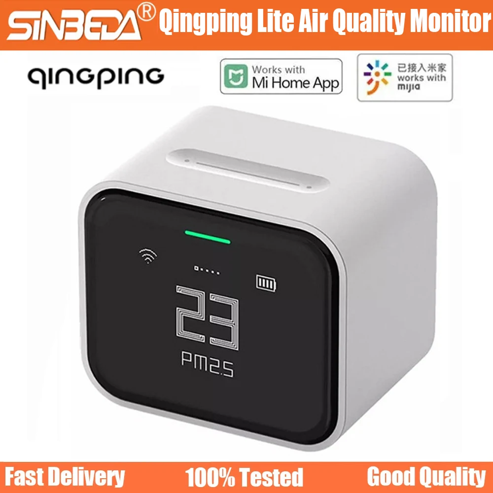 Qingping Air Detector lite pm2.5 For Mi home APP Control Air Monitor work with Homekit Retina Touch IPS Screen Touch Operation